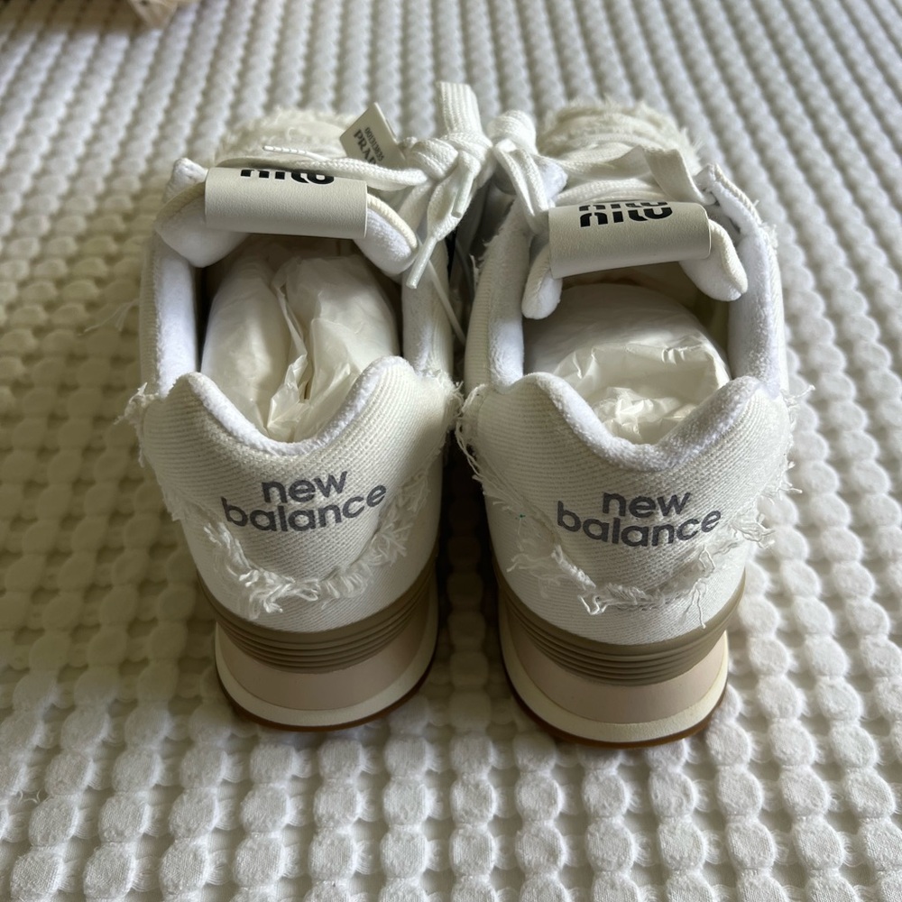 574 NEW BALANCE X MIU MIU DENIM SNEAKERS 38.5 - Picture 6 of 9